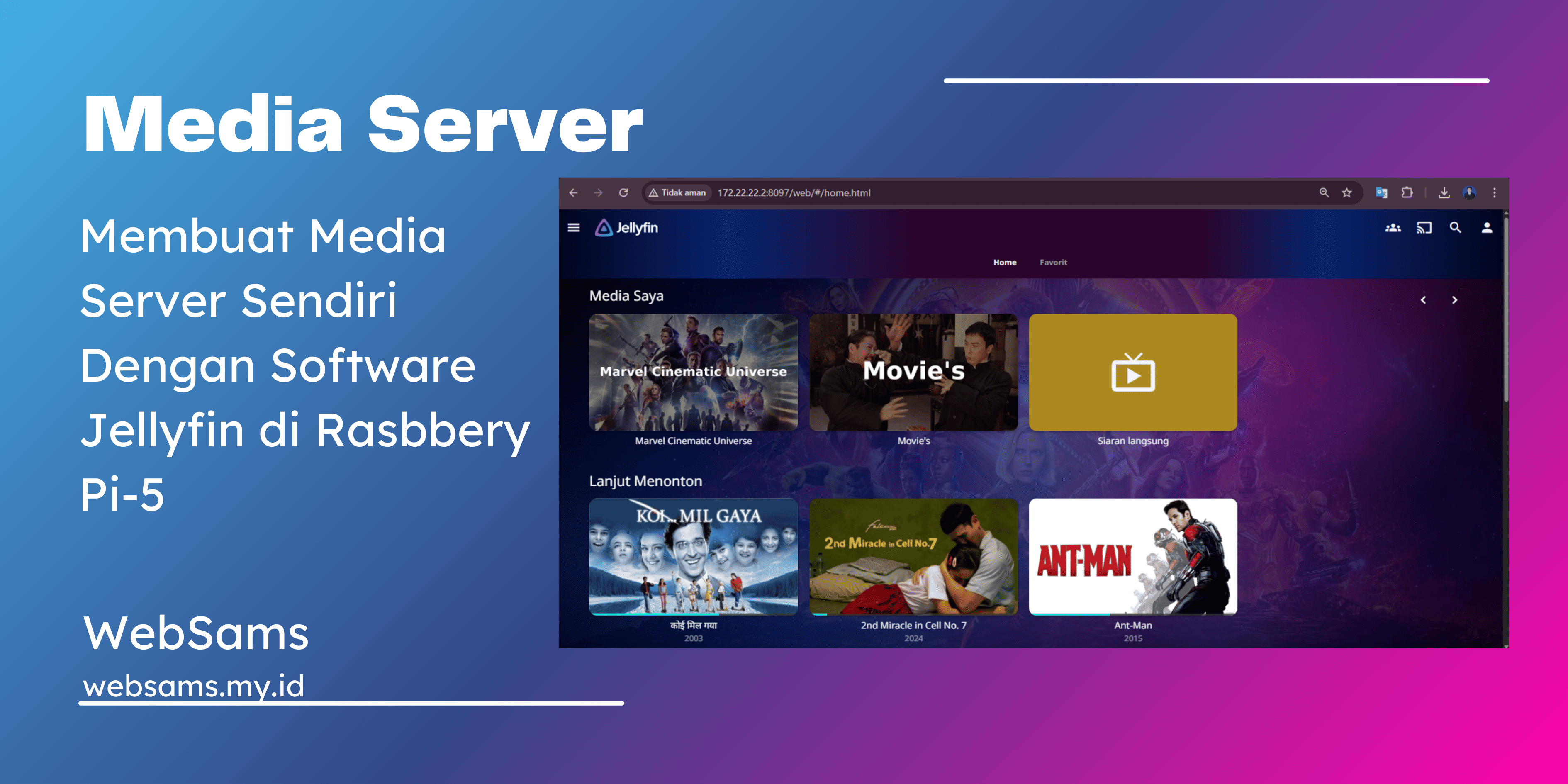 Media Server Jellyfin di Rasbbery Pi-5