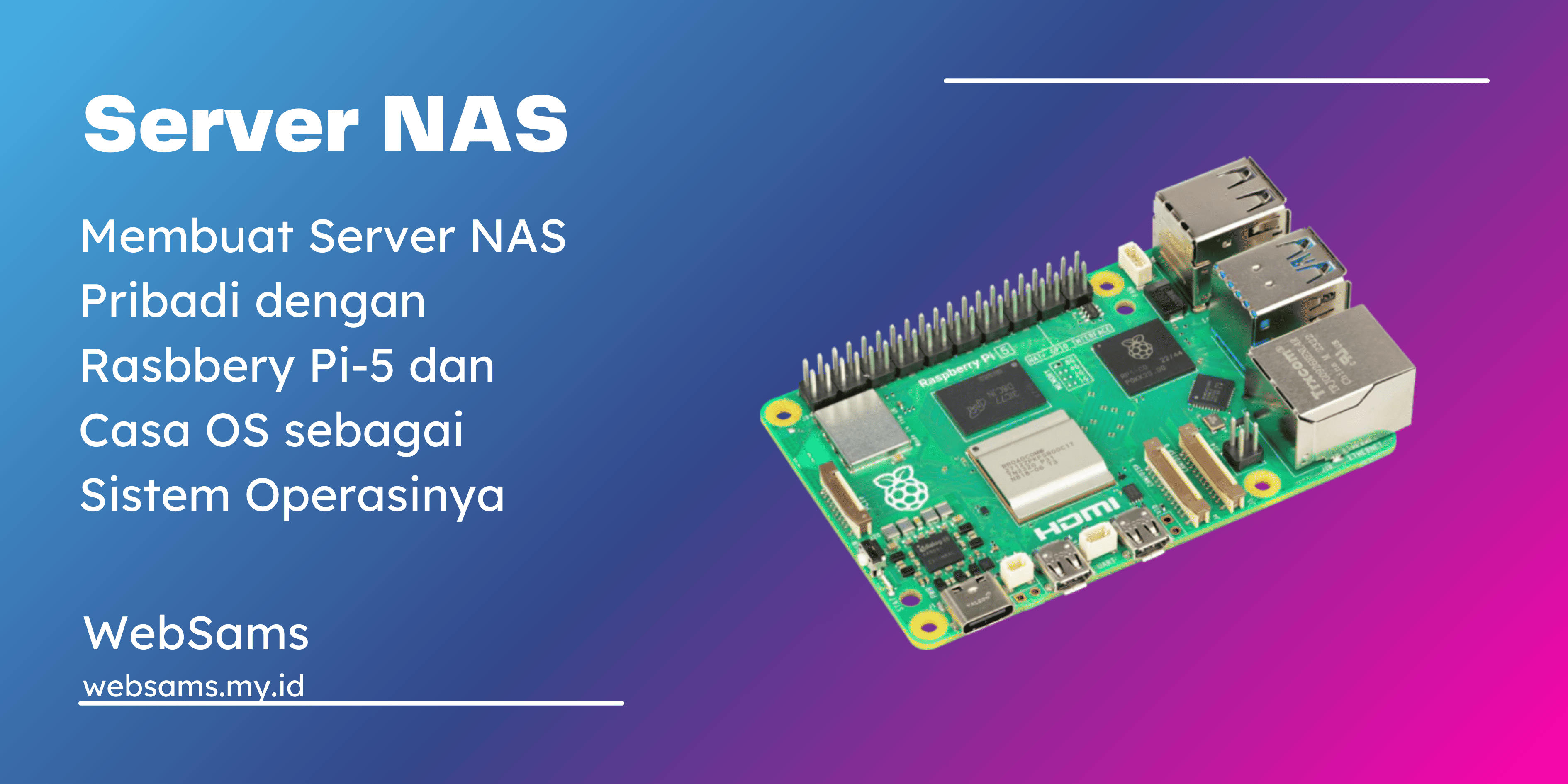Server NAS dengan Rasberry pi-5